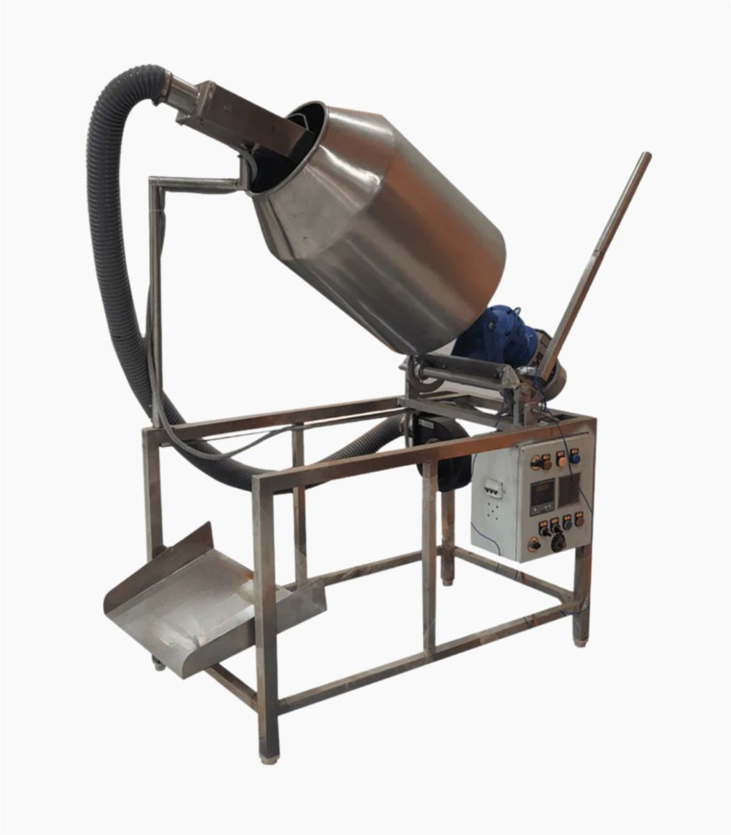 100 Ltrs Industrial Hot Air Roaster – Efficient Machine for Nuts, Spices, and Grains